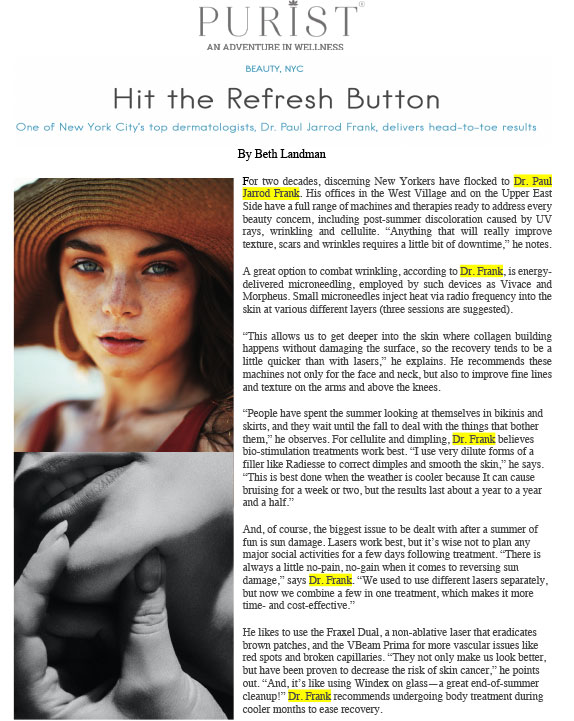 Dr. Paul Jarrod Frank featured in, “Hit The Refresh Button.”